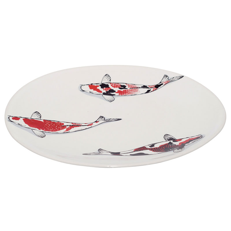 Red Koi Dinner Plate