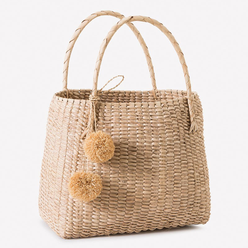 Raffia Pom-Poms, Set of 4 - Image 3