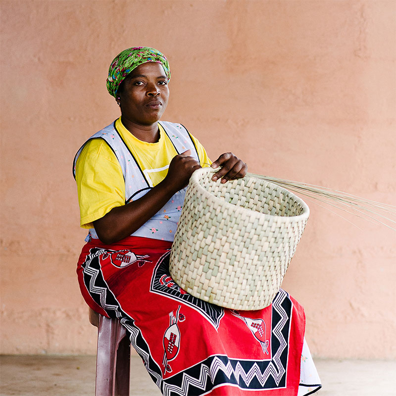 Umtsala Indigo Striped Planter - Image 6