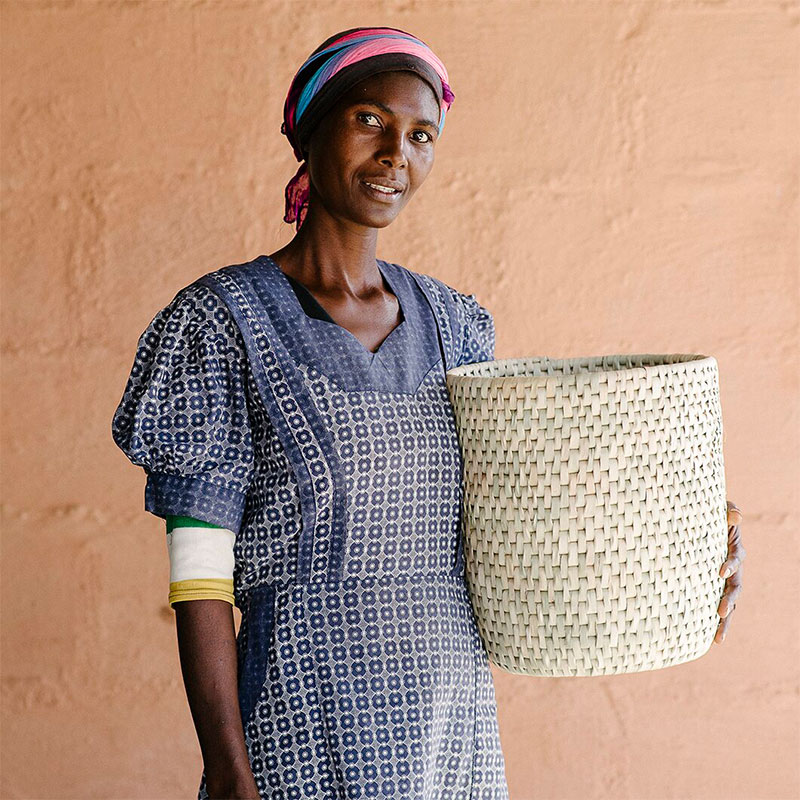 Umtsala Indigo Striped Planter - Image 5