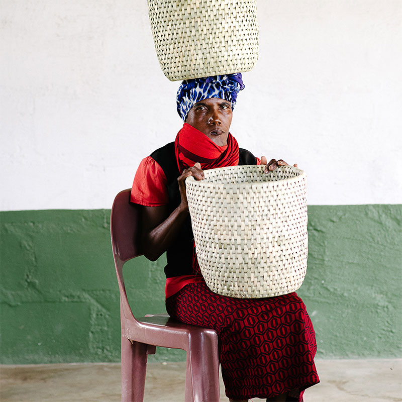 Umtsala Indigo Striped Planter - Image 4