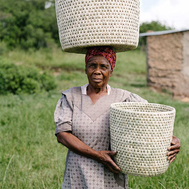 Umtsala Indigo Striped Planter - Image 2