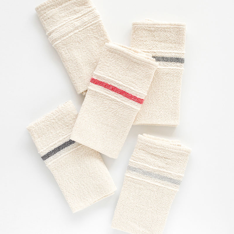 Striped Country Napkins, Set of 4