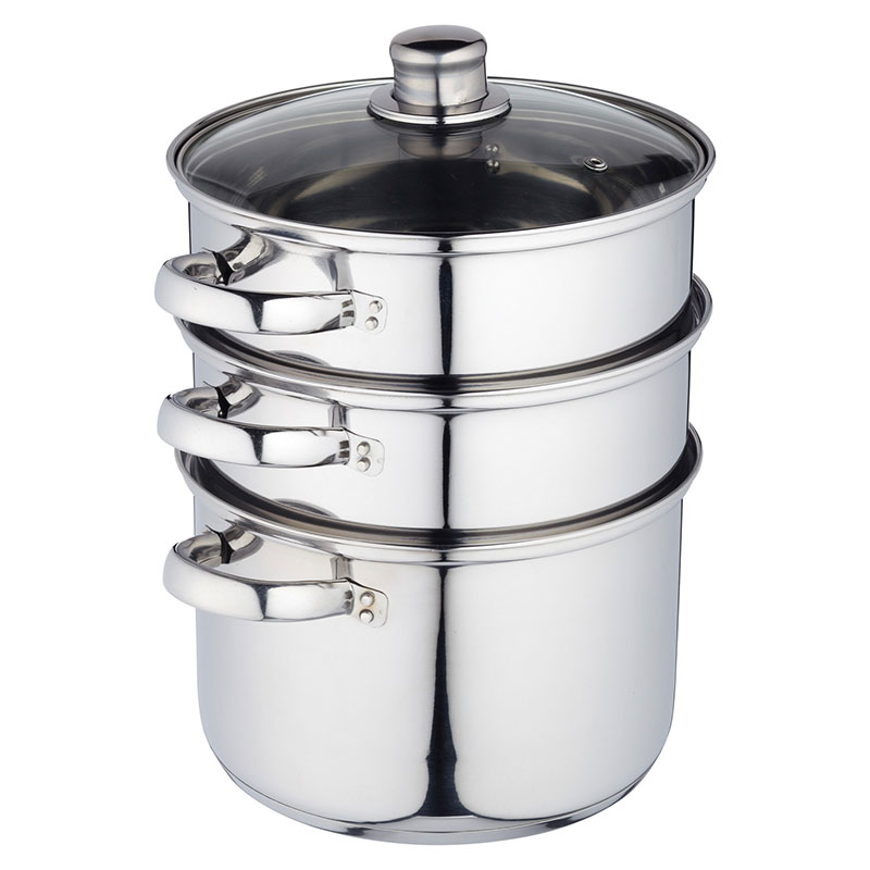 Stainless Steel Three Tier Steamer - Image 2