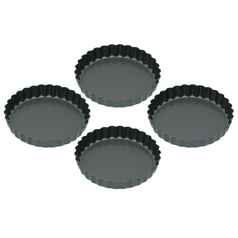 Non-Stick Mini Fluted Tins, Set of 4