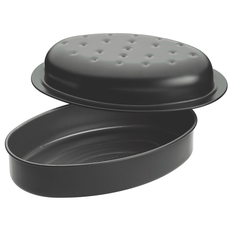 Non-Stick Covered Oval Roasting Pan, 27cm
