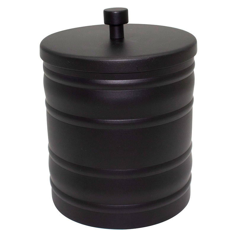 Matte Black Steel Cotton Wool Holder