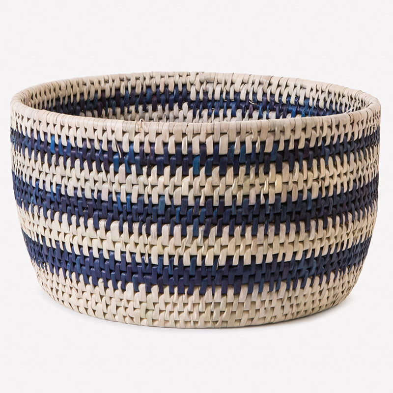 Umtsala Round Striped Storage Basket - Image 3