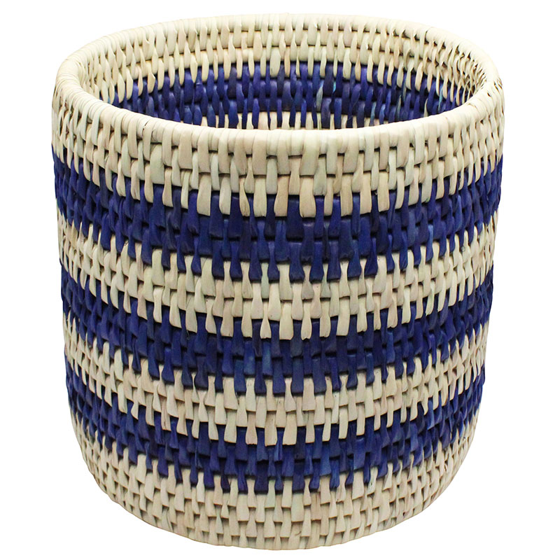 Umtsala Round Striped Storage Basket - Image 2