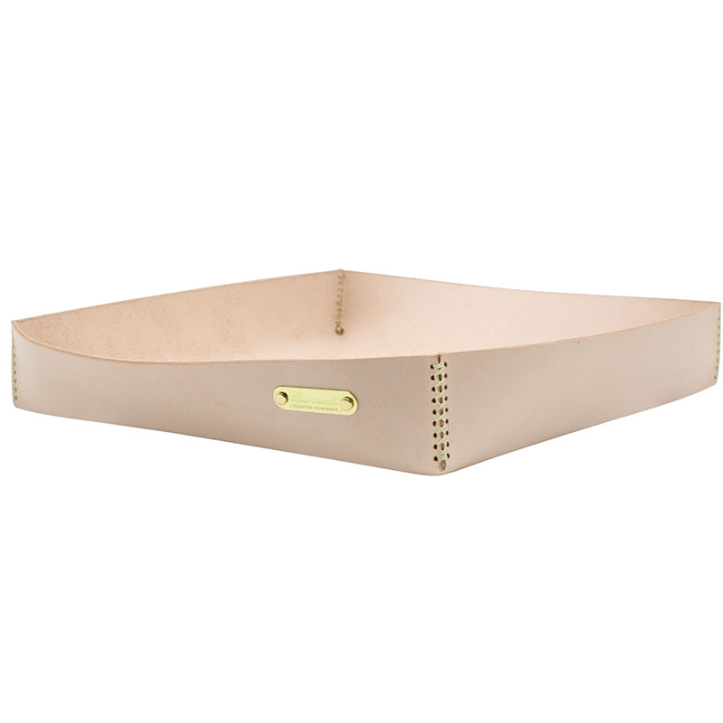 Square Leather Tray