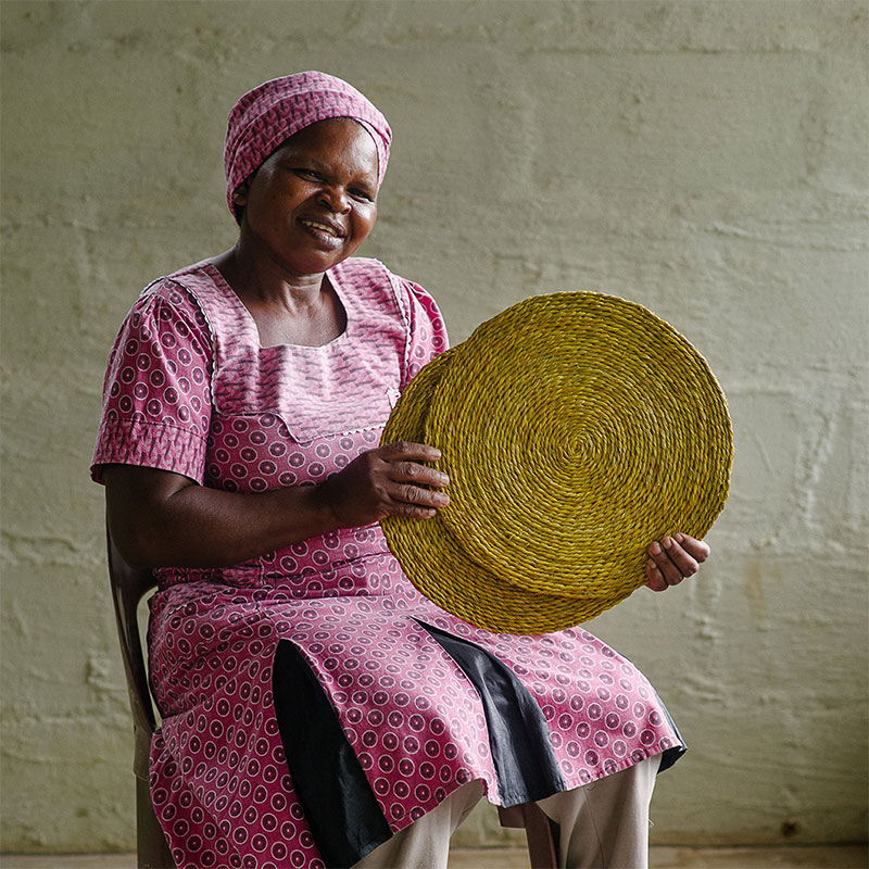 Lutindzi Coloured Grass Placemat - Image 2