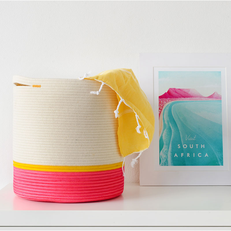 Bright Handle Cylinder Basket - Image 3