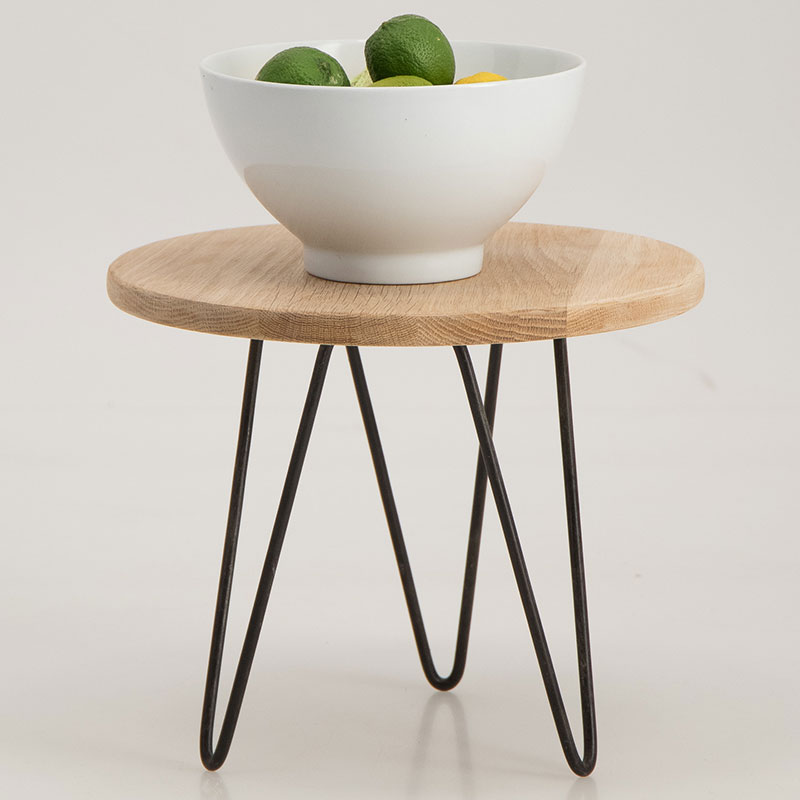 Oak Tripod Side Table - Image 3