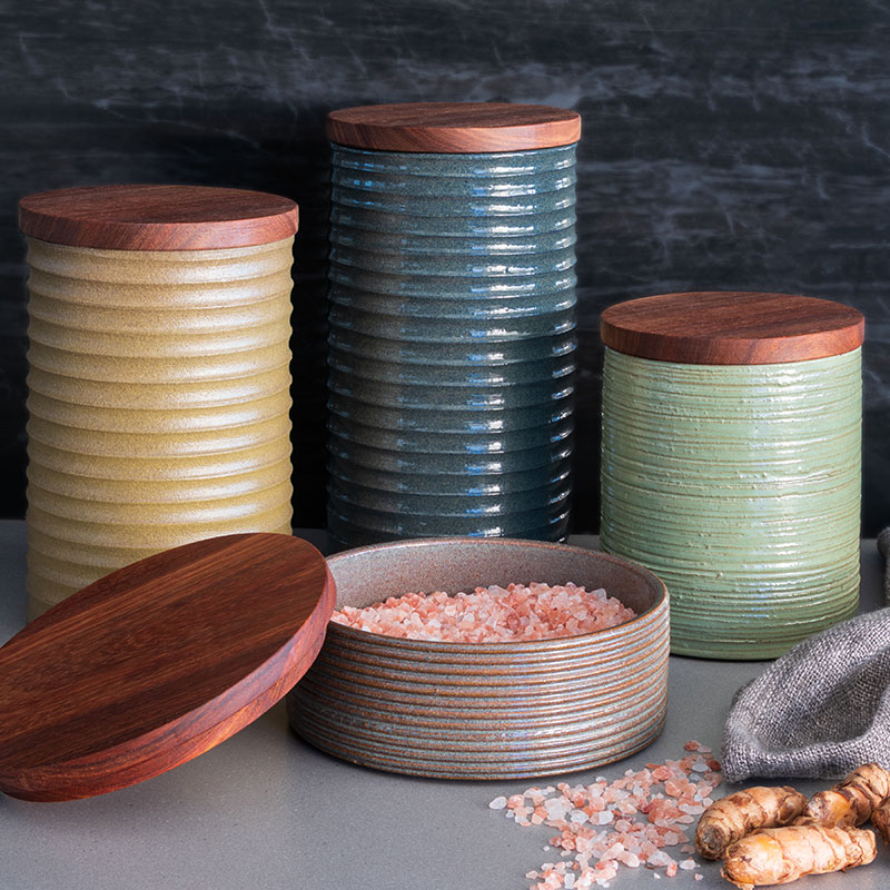 Dry Goods Jar with Wooden Lid - Image 2