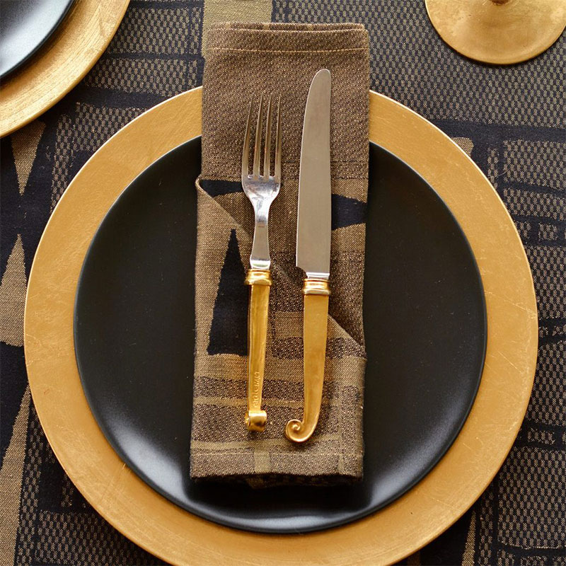 Metallic Bogolan Napkins, Set of 4
