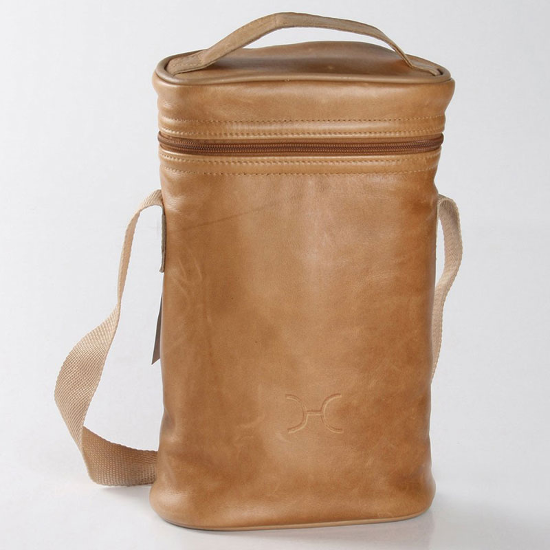 Wine Cooler Double Carry Bag Leather
