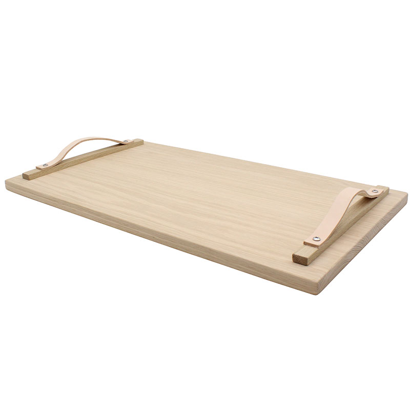 Leather Handle Rectangular Serving Board