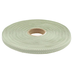 Vintage Green Saddle Stitch Ribbon Roll