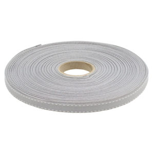 Grey Saddle Stitch Ribbon Roll