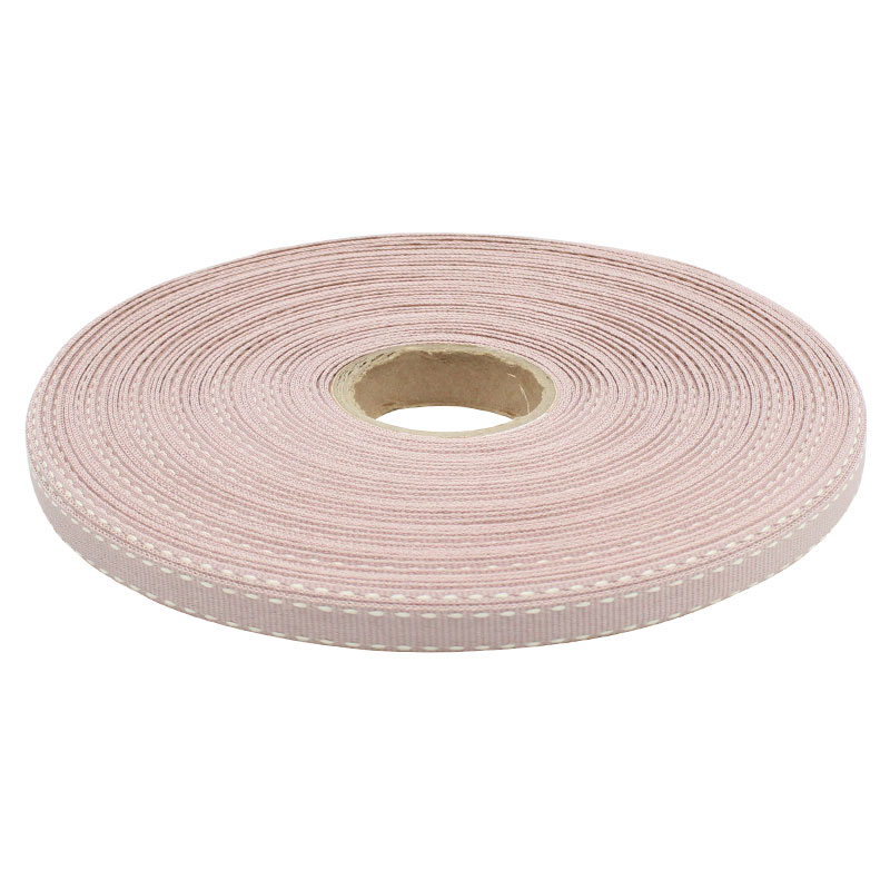 Vintage Pink Saddle Stitch Ribbon Roll