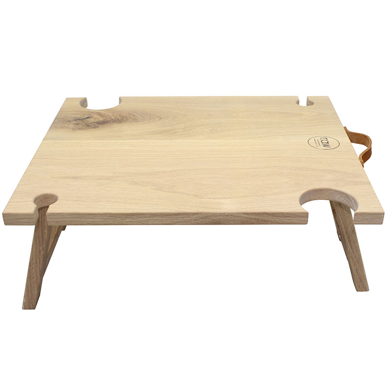 Oak Picnic Table, with Beer/Gin Glass Cut-Out