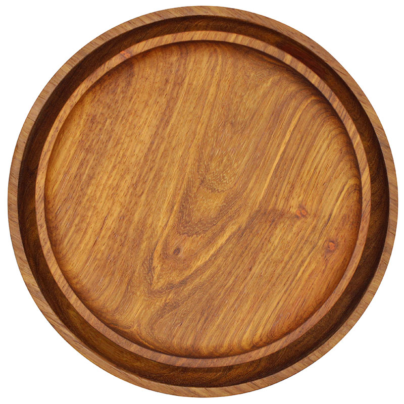 Wooden Round Kiaat Plates - Image 2