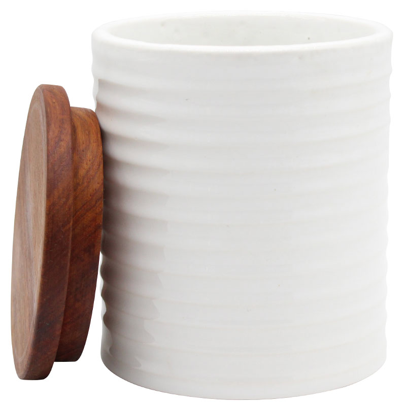Dry Goods Jar with Wooden Lid - Image 3