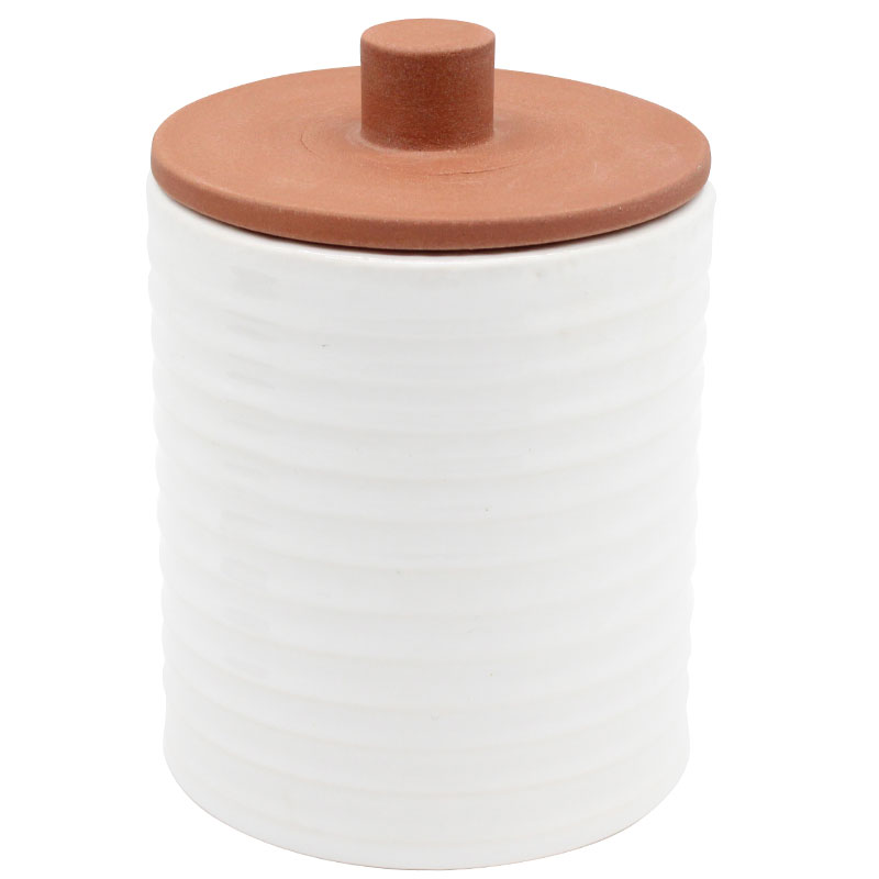 Swirl Jar with Terracotta Lid