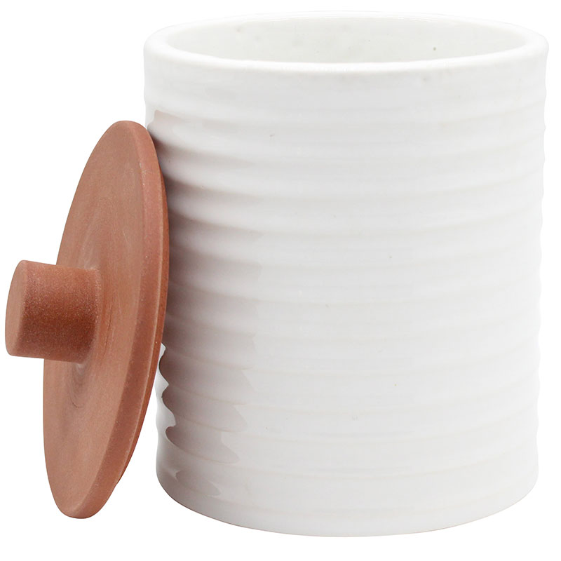 Swirl Jar with Terracotta Lid - Image 2