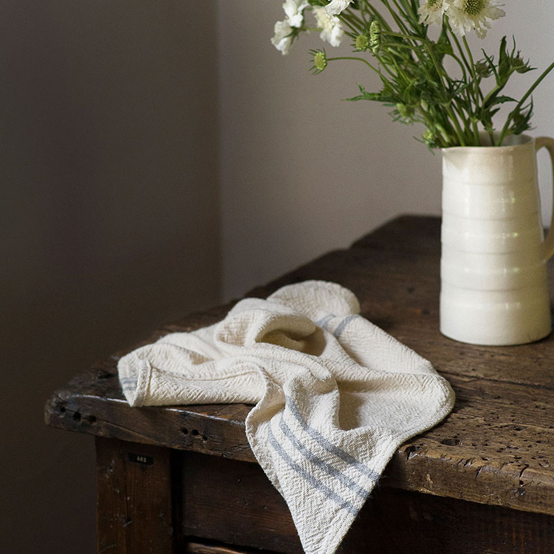 Country Hand Towel with Variegated Stripes - Image 2