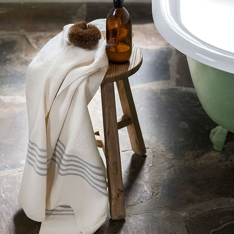 Large Towel with Stripes on Ends - Image 3