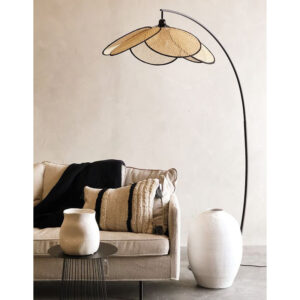 Rattan Petal Floor Light