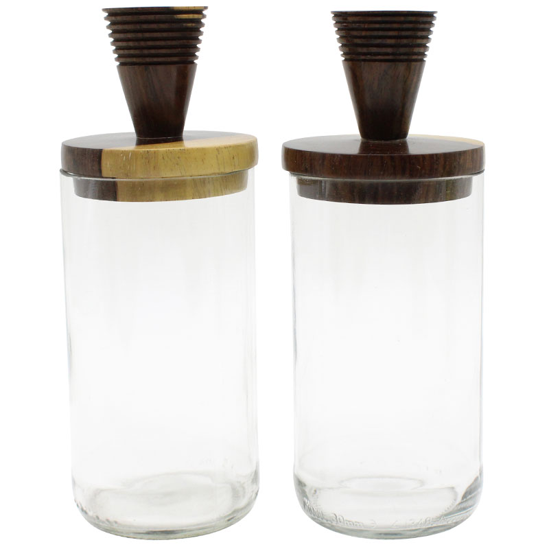 Clear Glass Mahogany Jar