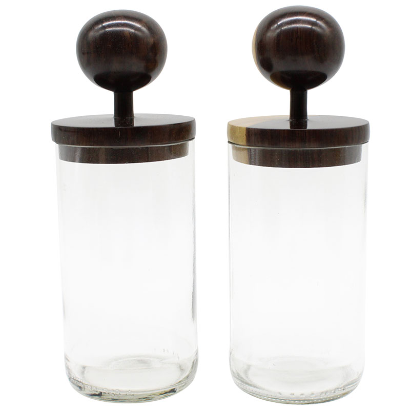 Clear Glass Mahogany Jar - Image 8