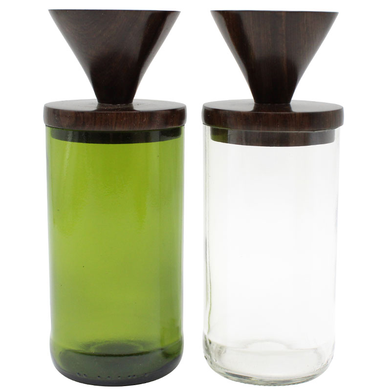 Green Glass Mahogany Jar - Image 11