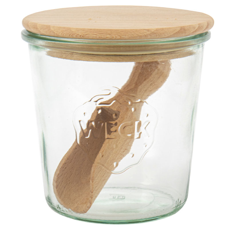 Mold Jar with Wooden Lid & Spoon