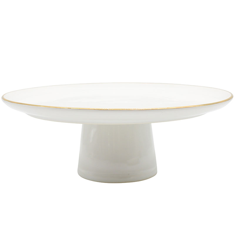 Gold Rim Footed Cake Stand