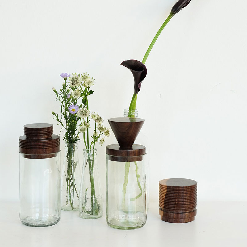 Clear Glass Mahogany Jar - Image 7
