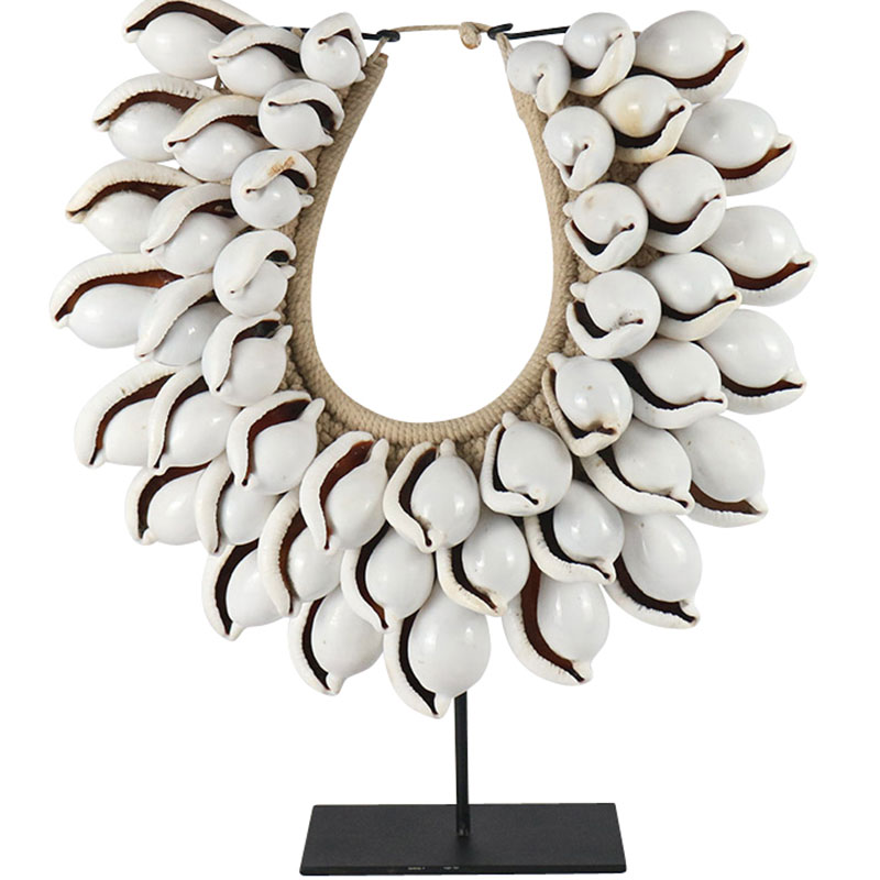 Large White Shell Tribal Necklace