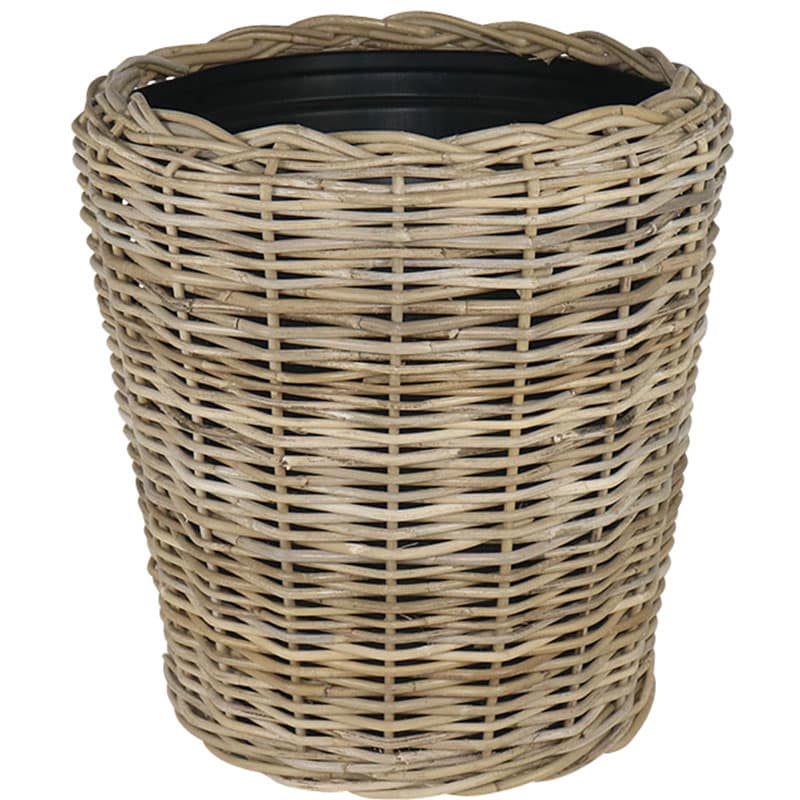 Thick Rattan Planter with Potted Inner