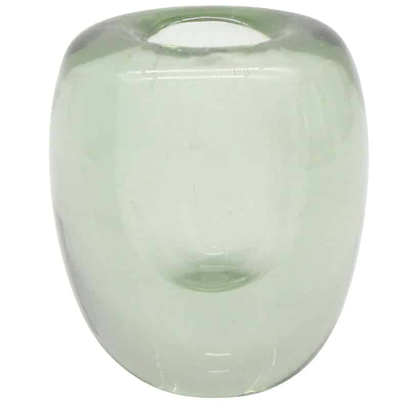 Green Glass Dinner Candle Holder