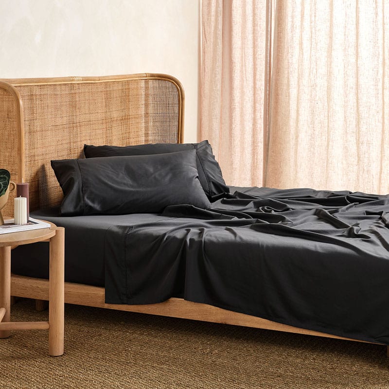 Charcoal Elka Duvet Cover & Pillowcase Set - Image 2