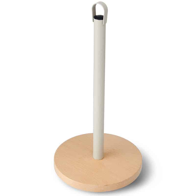 Metal & Beechwood Kitchen Towel Holder