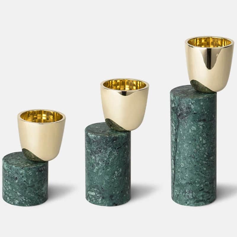 Streamer Green Candle Holder