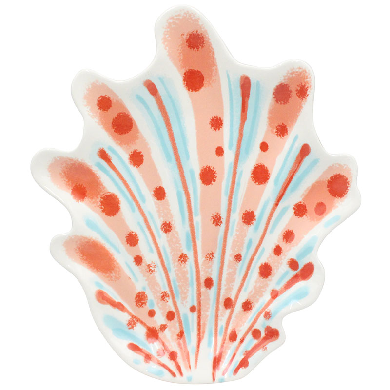 Coral & Teal Shell