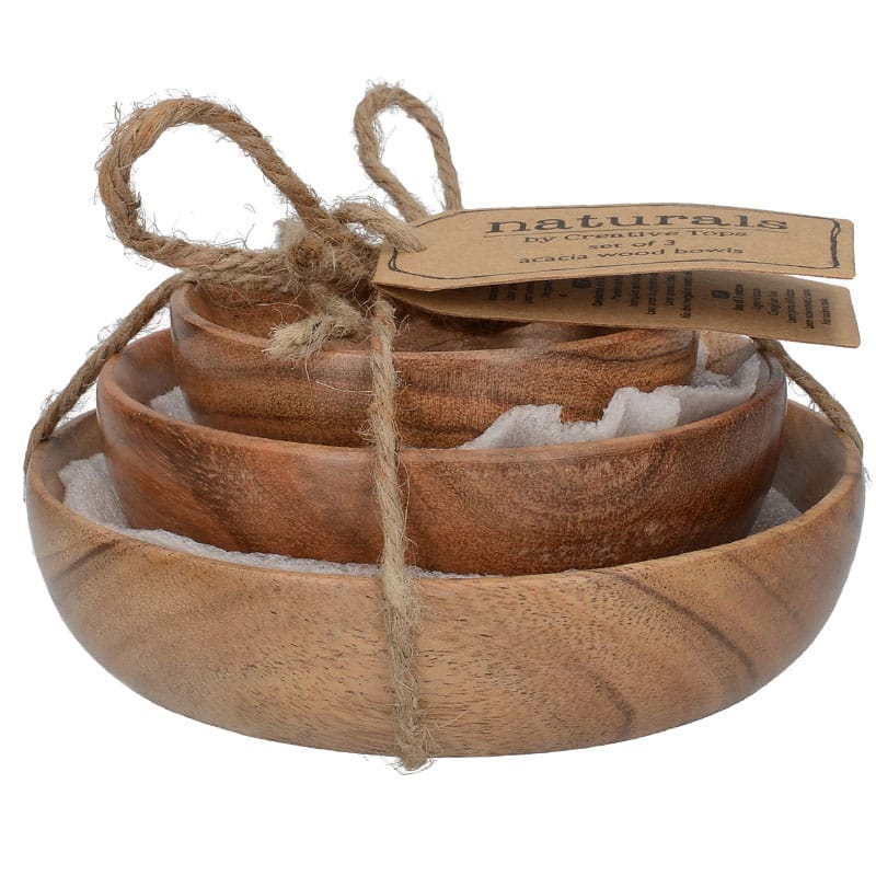 Artesa Wooden Bowl, Set of 3