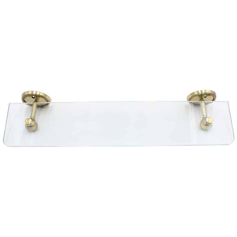 Brass Beaded Glass Shelf
