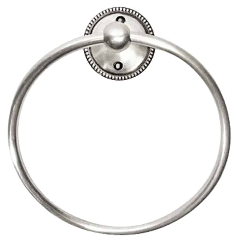 Pewter Beaded Towel Ring