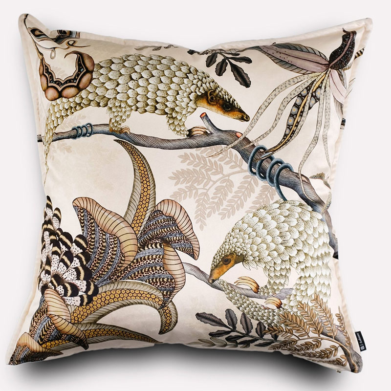 Thanda Pangolin Velvet Cushion Cover