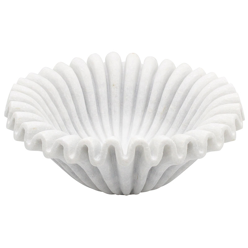 Ivory Marble Ripple Bowl